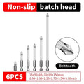 Magnetic Screwdriver Bit Set, 6 Phillips Bits with 1/4-Inch Hex