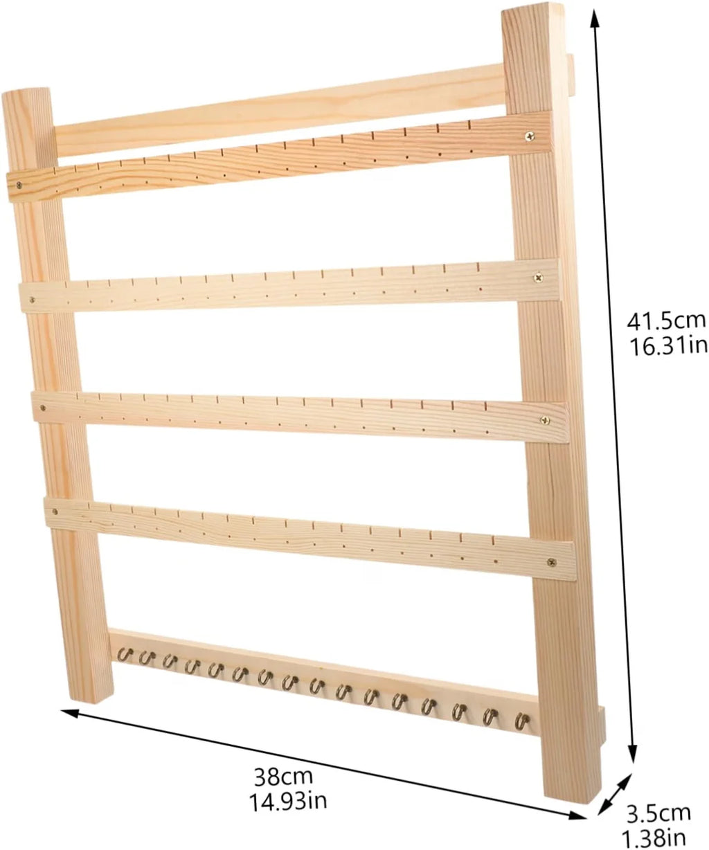 Earring Display Rack – Wall-Mounted Wooden Jewelry Organizer – image 8