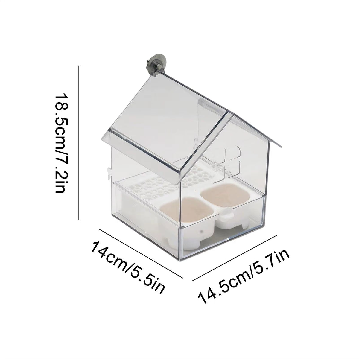 Hanging Bird Feeder Bowl – No-Mess Cage Feeder & Bird Bath – image 7