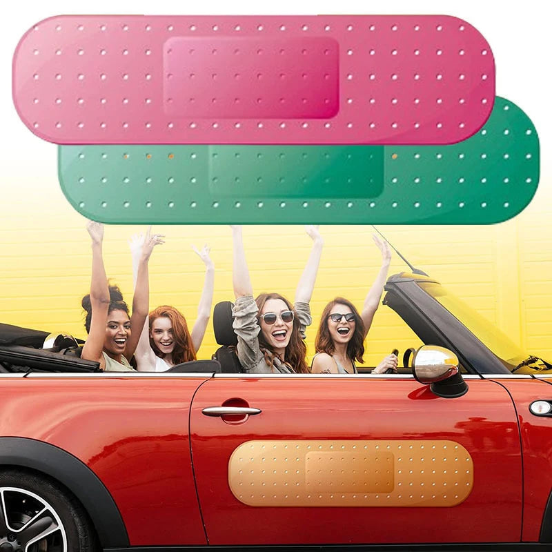 Funny Bandage Car Stickers - Reflective Band-Aid Bumper Decals for Dents & Scratches