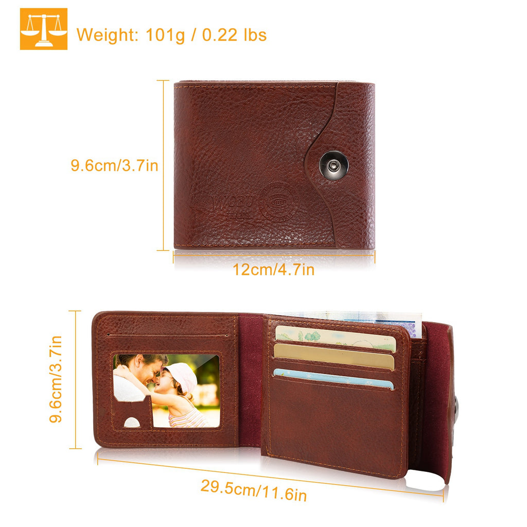 Men's Wallet, Slim PU Leather Card Holder with 2 ID Windows – image 7