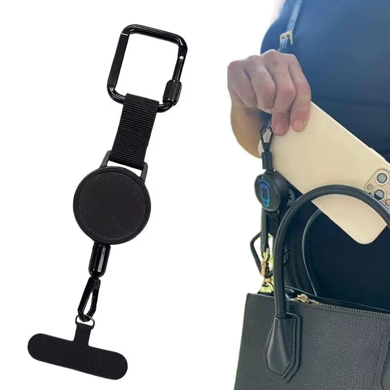 Retractable Phone Tether – Anti-Drop Lanyard with Carabiner – image 3