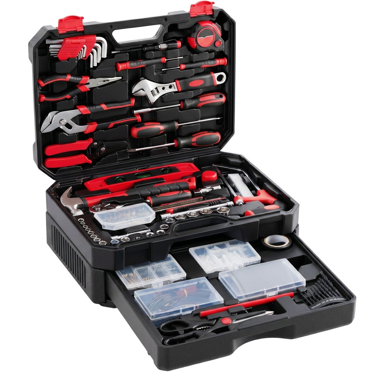 Home Tool Kit – Household and Auto Repair Set with Drawer Box – image 2