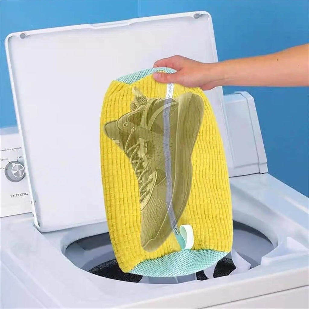 Shoe Laundry Bag, Padded Sneaker Wash Bag with Zipper – image 5