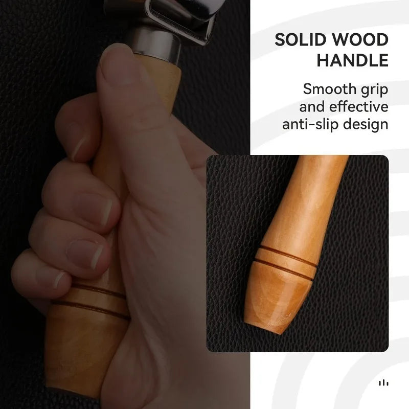 Leather Edge Laminating Roller with Wood Handle 60mm 100mm – image 5
