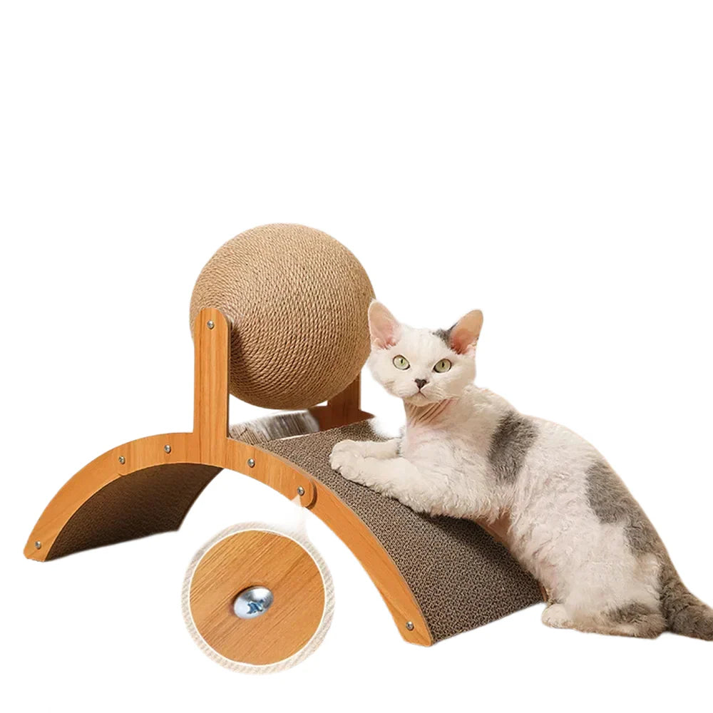 Cat Scratcher Ball Sisal Rope Inclined Scratch Board Toy