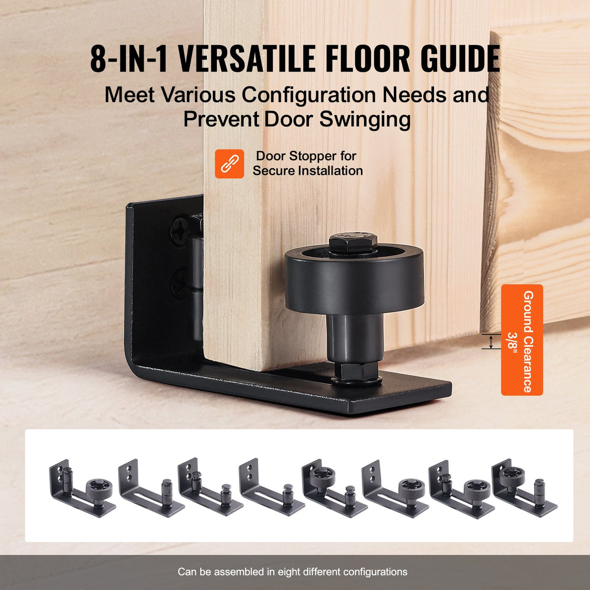 42 x 84 in Wood Sliding Barn Door with Hardware Kit – image 5