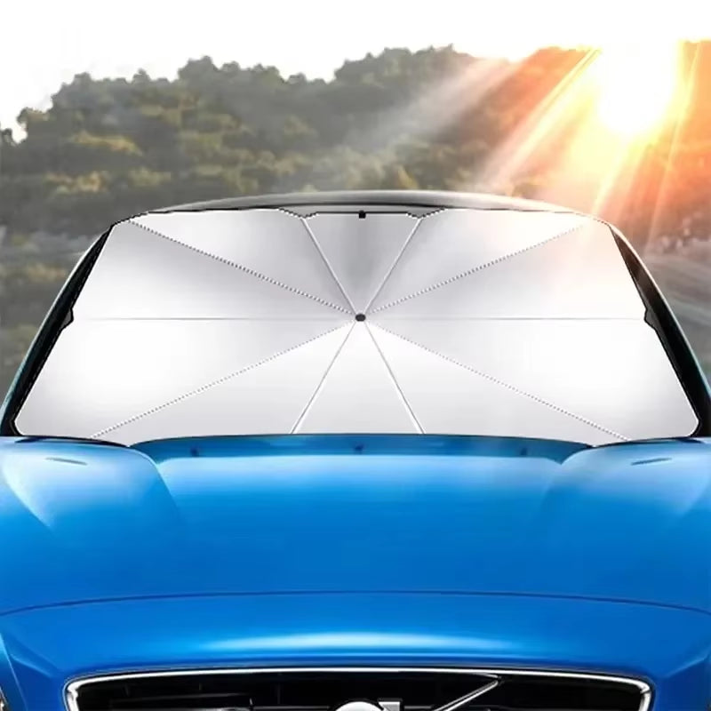 Car Windshield Sun Shade Umbrella – Foldable Interior Parasol – image 3
