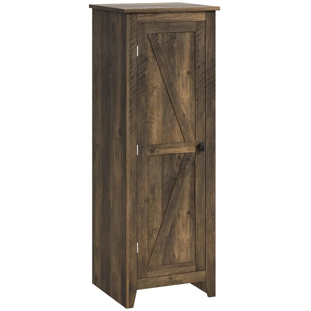 Pantry Cabinet 48 Inch with Barn Door, Farmhouse Kitchen Storage