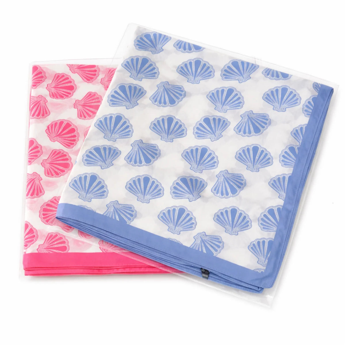 Shell Print Square Scarf – Coastal Neck & Hair Scarf – image 8