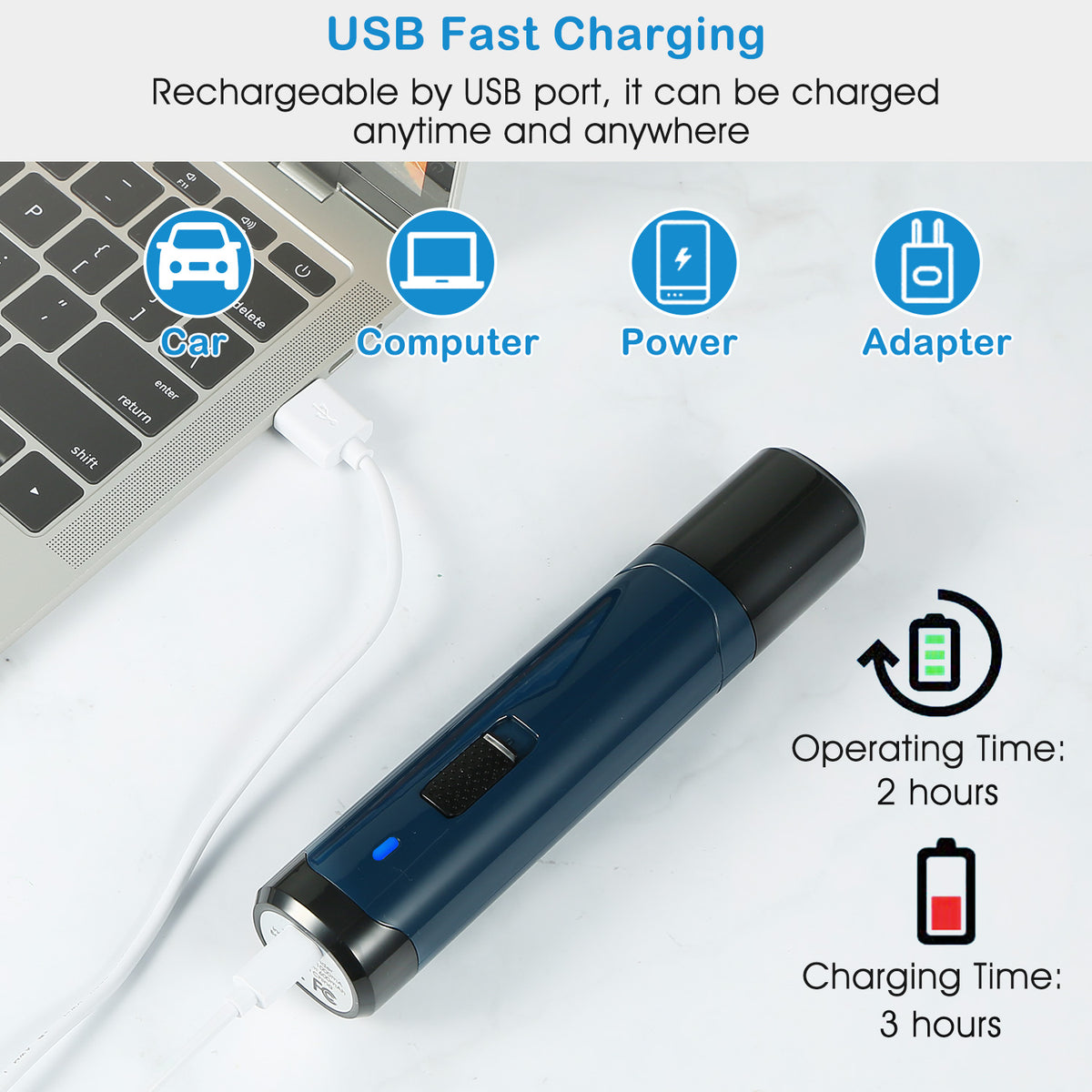 Dog Nail Grinder, 2-Speed Quiet USB Rechargeable Pet Nail Trimmer – image 8