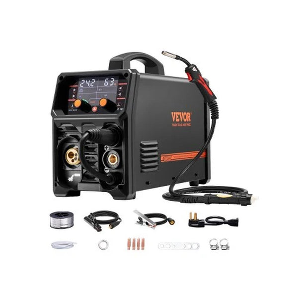 MIG Welder 200A 4-in-1, Flux Core, Stick and Lift TIG, 110V/220V