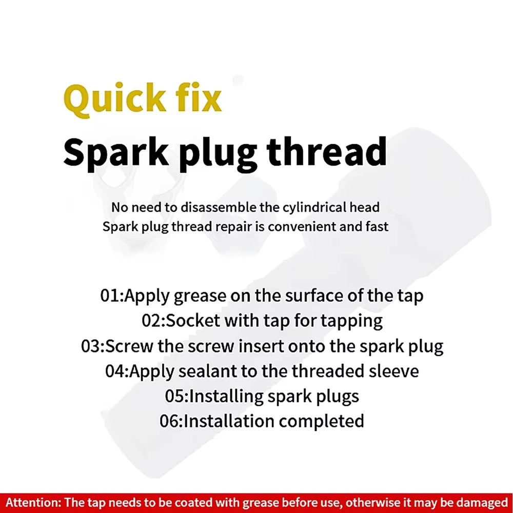 Mechanic Spark Plug Thread Repair Kit M14x1.25 - Auto Rethreader – image 4