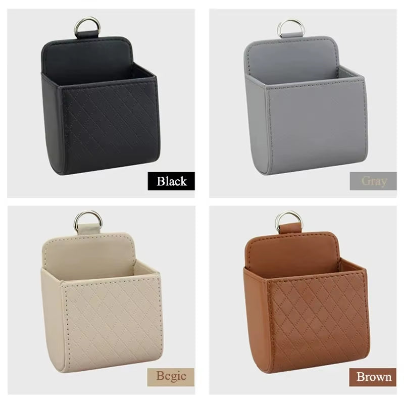 PU Leather Air Vent Organizer for Glasses & Phone – image 6
