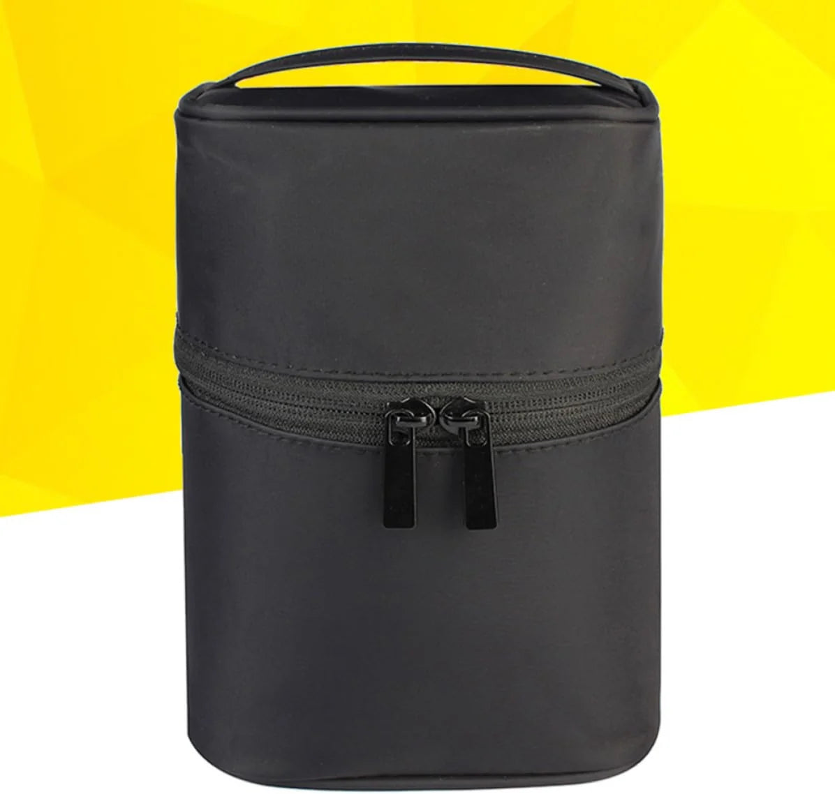 Toiletry Bag – Waterproof Nylon with Top Handle, Black – image 3