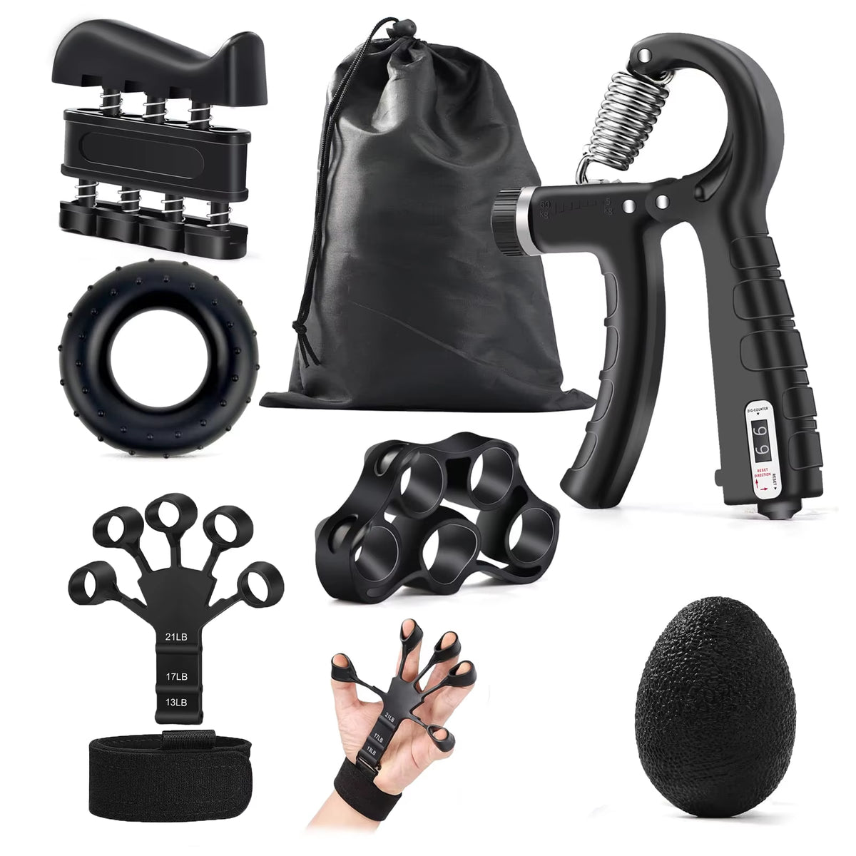 Adjustable Hand Grip Strengthener, 5-60 kg – image 9