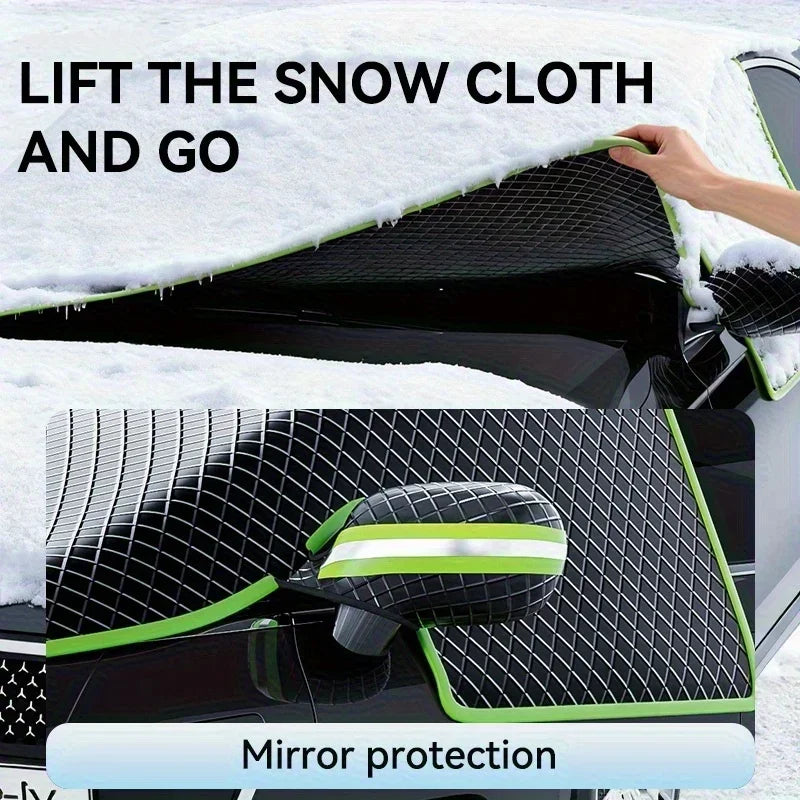 Windshield Snow Cover with Mirror Covers - Magnetic Frost Guard – image 5