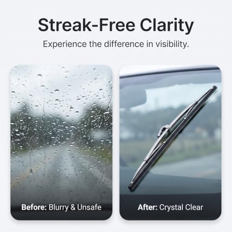 Stainless Steel Wiper Blade 12 in, Universal Windshield Wiper for Cars – image 5