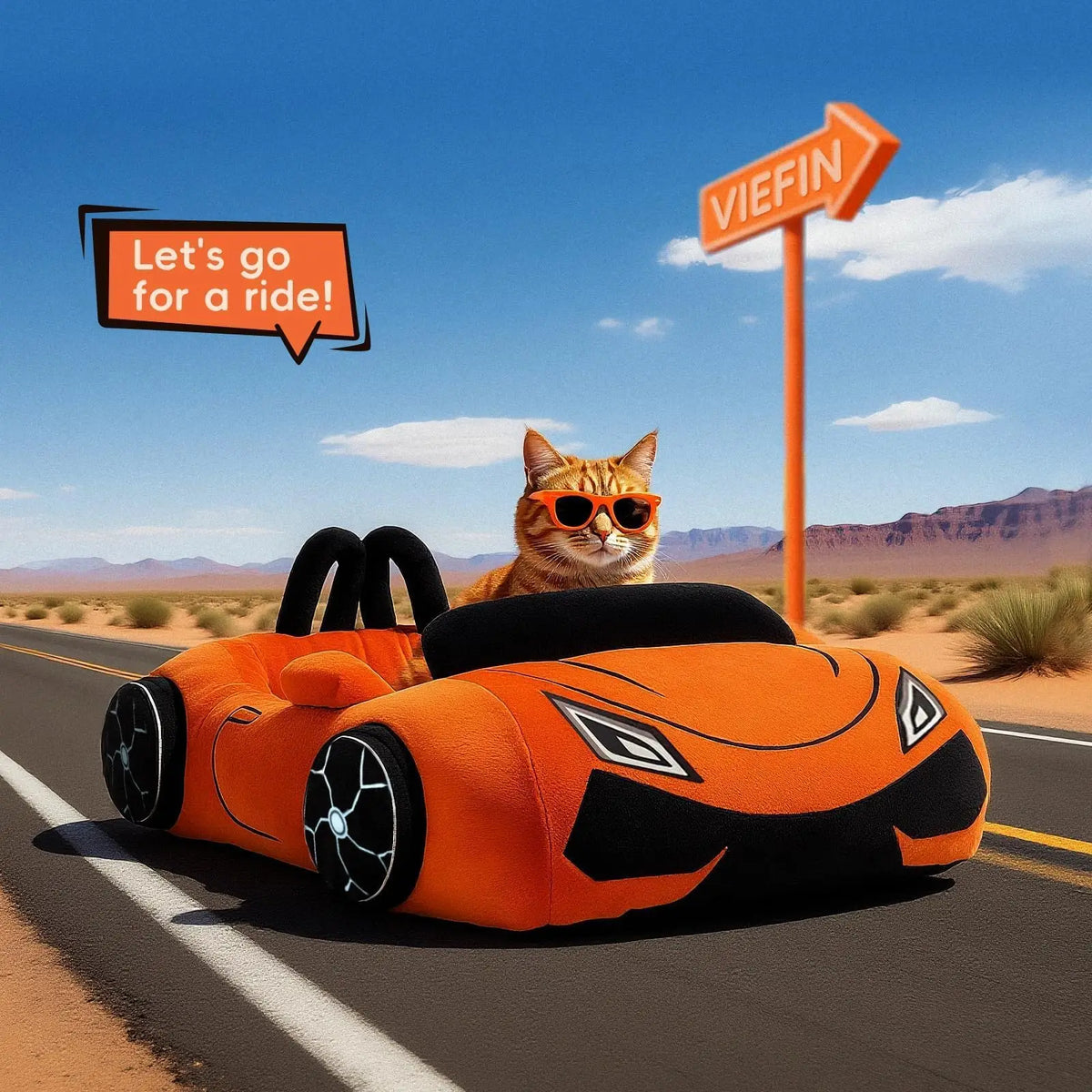 Sports Car Cat Bed, Plush Pet Bed with Removable Pillow 24 x 15.7 in – image 3