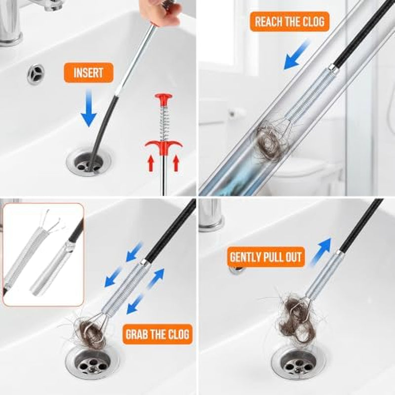 Drain Auger 33 ft, Plumbing Snake with Drill Adapter – image 8