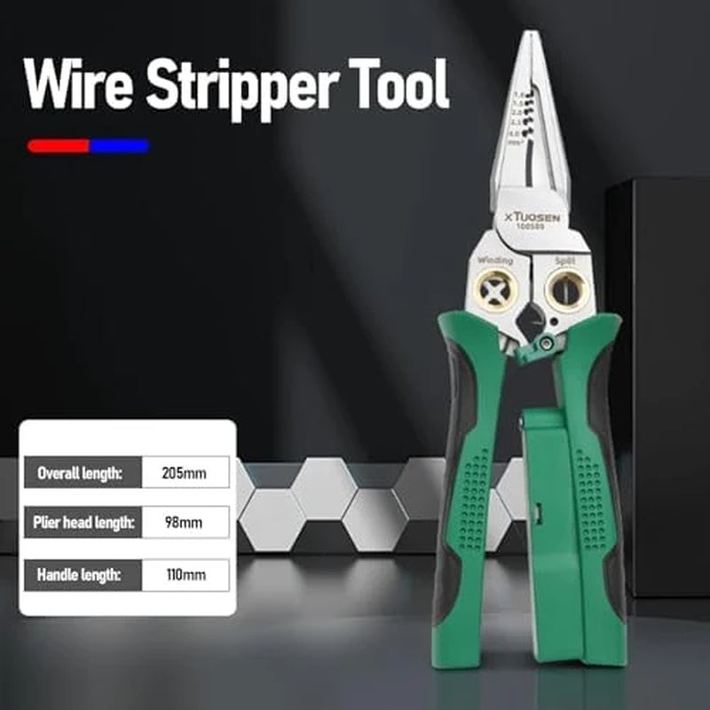 8-in-1 Wire Stripper with Voltage Detection, Green – image 7