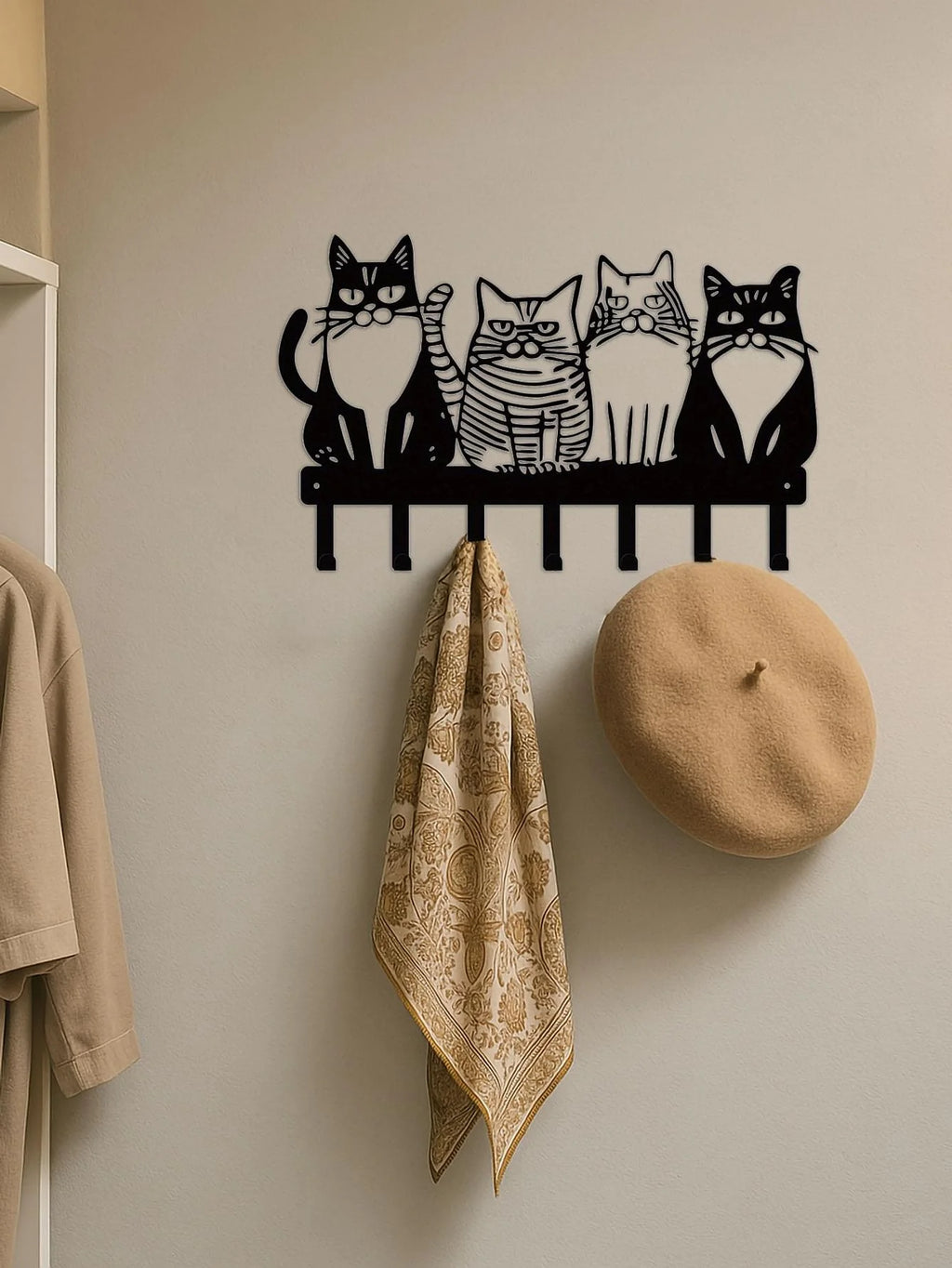 Cat Wall Hook - Metal Kitty Decor Hook for Keys and Coats – image 5