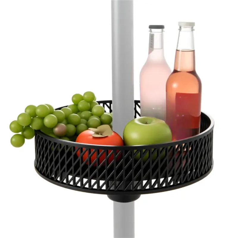 Patio Umbrella Table Tray, 12 in Clip-On Pole Table with Adapters