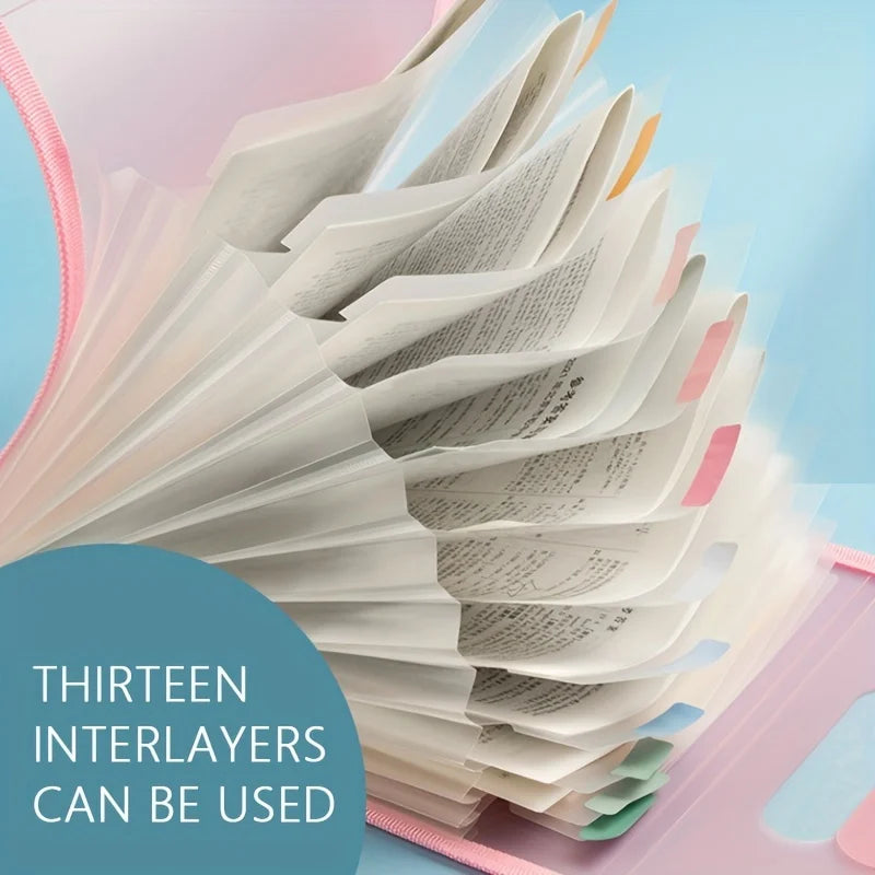 13 Pocket Expanding File Folder - A4 Document Organizer