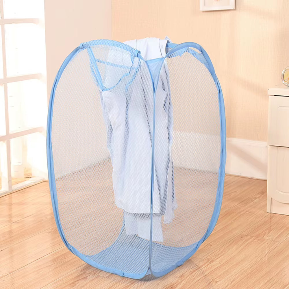 Mesh Laundry Basket - Foldable Breathable Hamper, 40 x 40 x 70 cm
