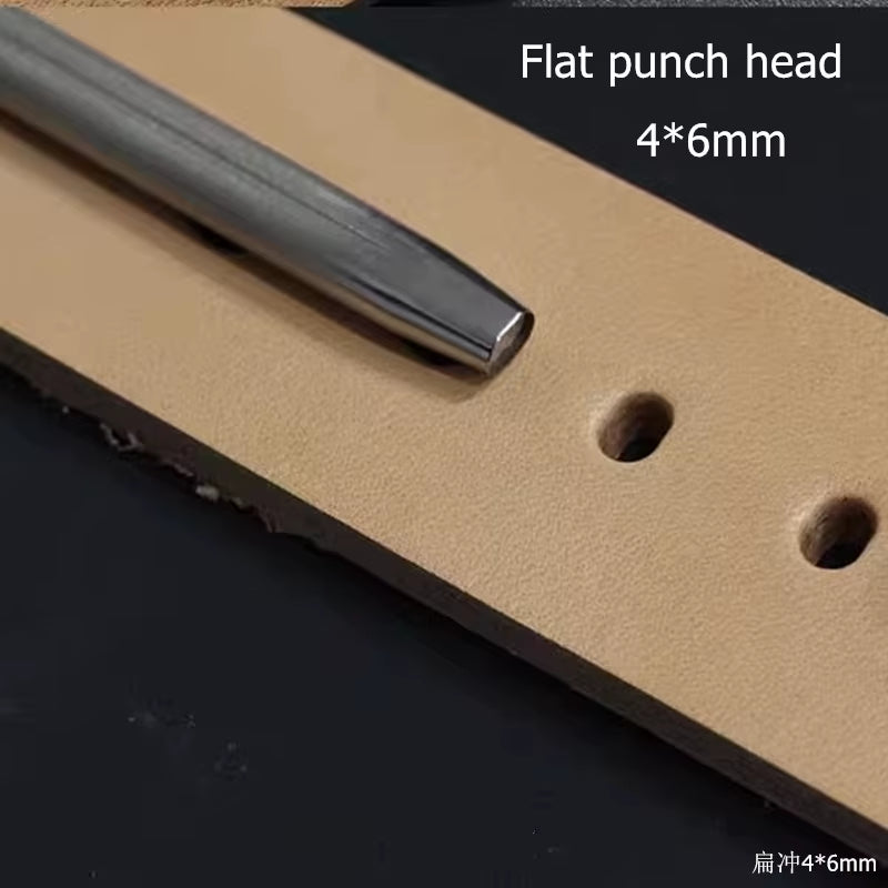 DC53 Steel Belt Hole Punch for Leathercraft Oval and Teardrop – image 1