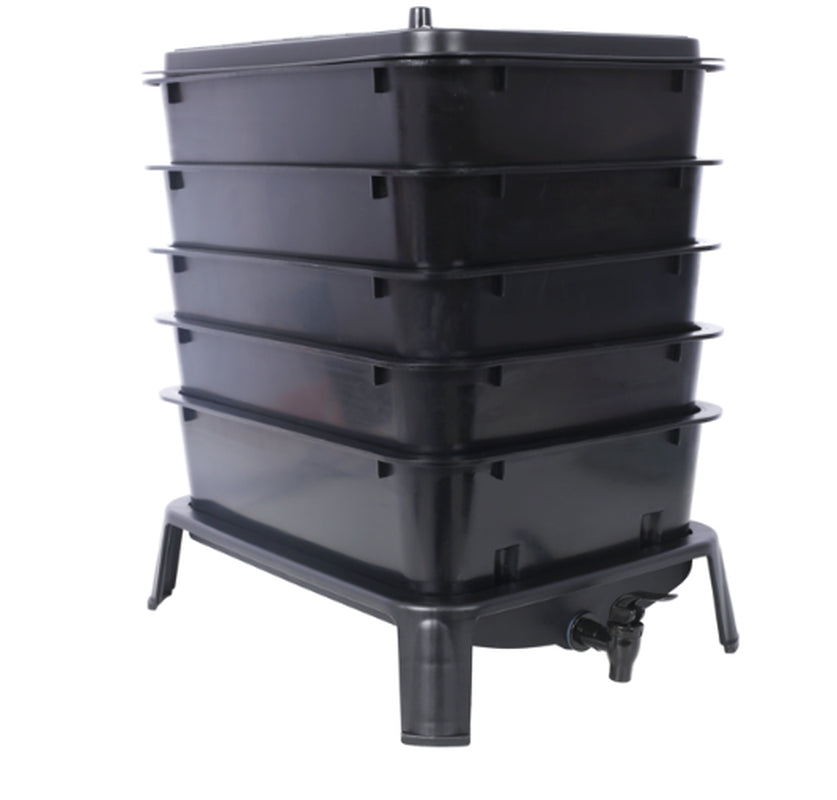 5-Tray Worm Composting Bin Kit with Spigot, 13 Gallon – image 6