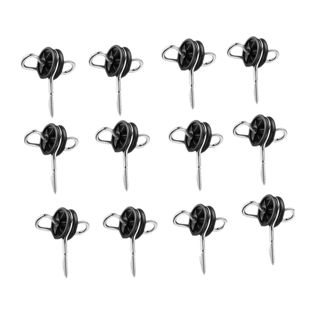Farm Electric Fence Gate Handle Anchors, 12-Pack Screw-In Insulators