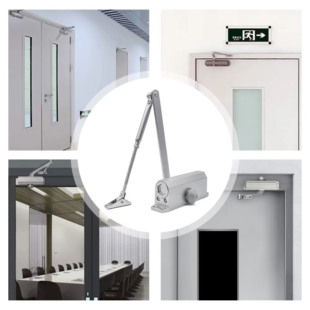 Hydraulic Automatic Door Closer for 88–132 lb Doors, Adjustable Speed – image 4