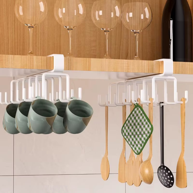 Under Shelf Hook Rack Mug and Utensil Holder – image 5