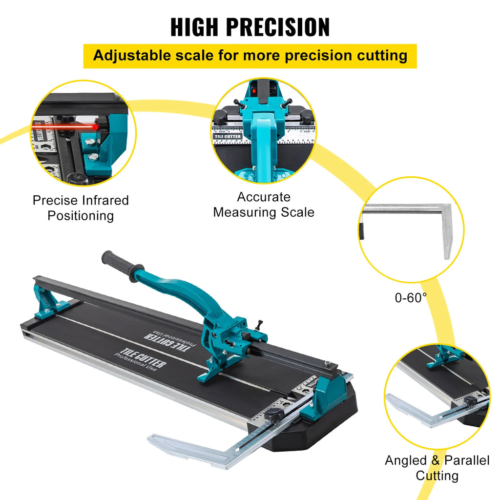 Manual Tile Cutter 31 in, Laser Guide Single Rail Cutter – image 4