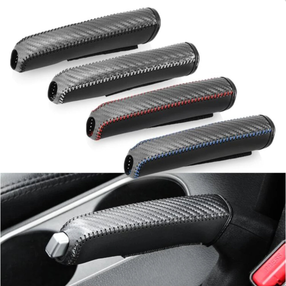 Handbrake Cover – Carbon Fiber Pattern PU Leather Sleeve