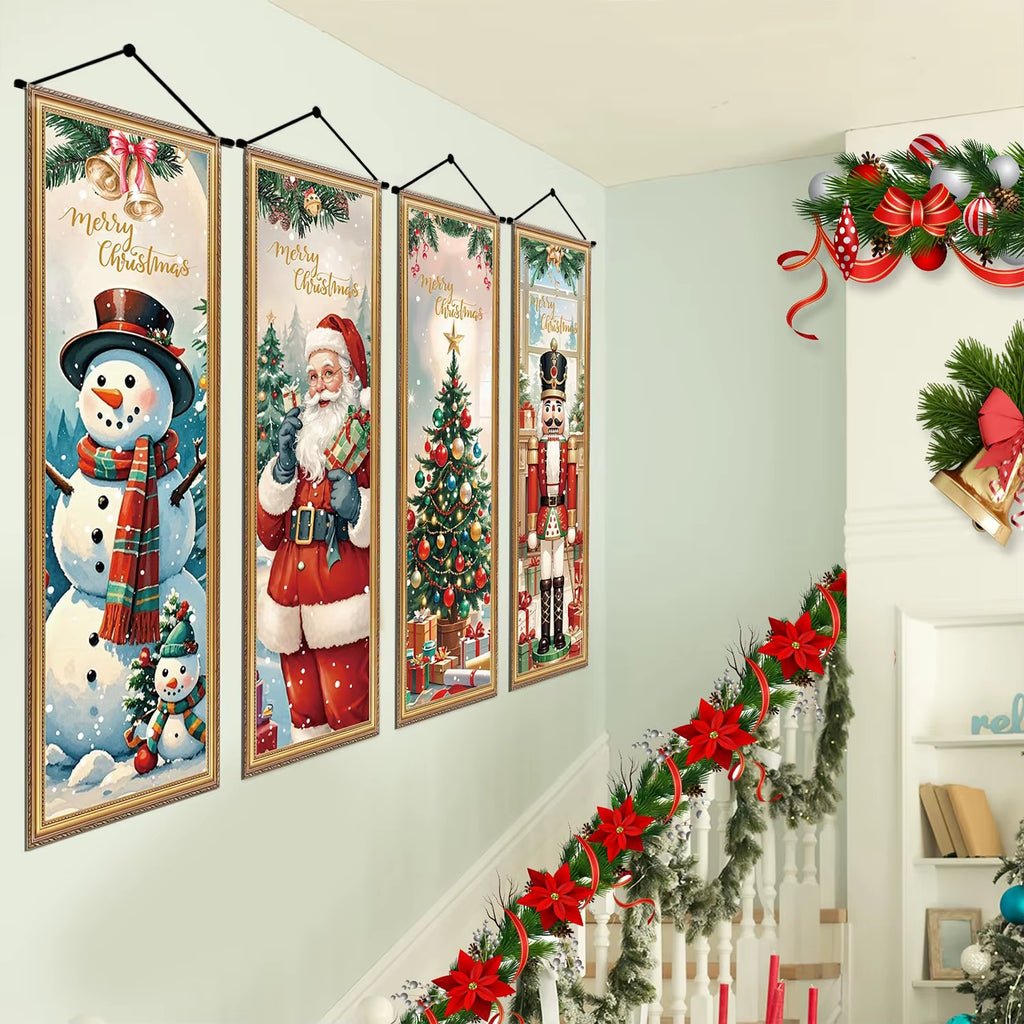 Nutcracker Door Banner – 4 Pc Christmas Door Couplet Decoration – image 6