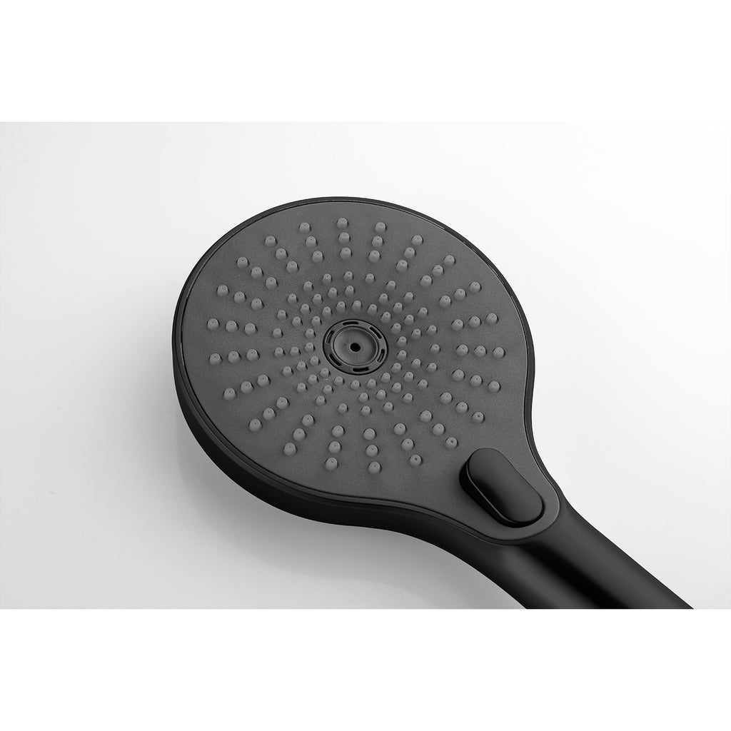 Handheld Shower Head with 28 in Slide Bar and 59 in Hose, Matte Black