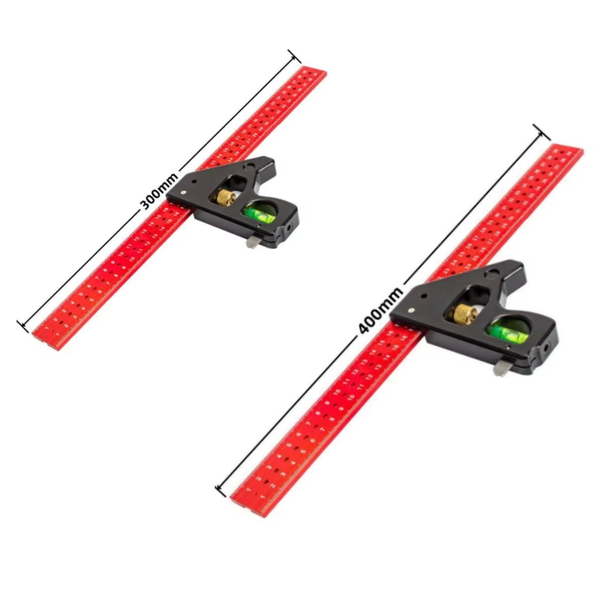 Aluminum Angle Ruler with Level – 300/400mm Carpentry Square – image 4