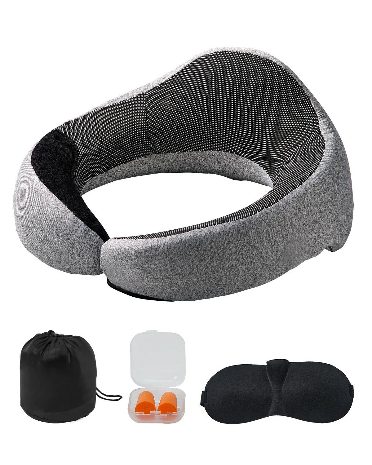 Travel Neck Pillow, Memory Foam with Eye Mask & Earplugs – image 11