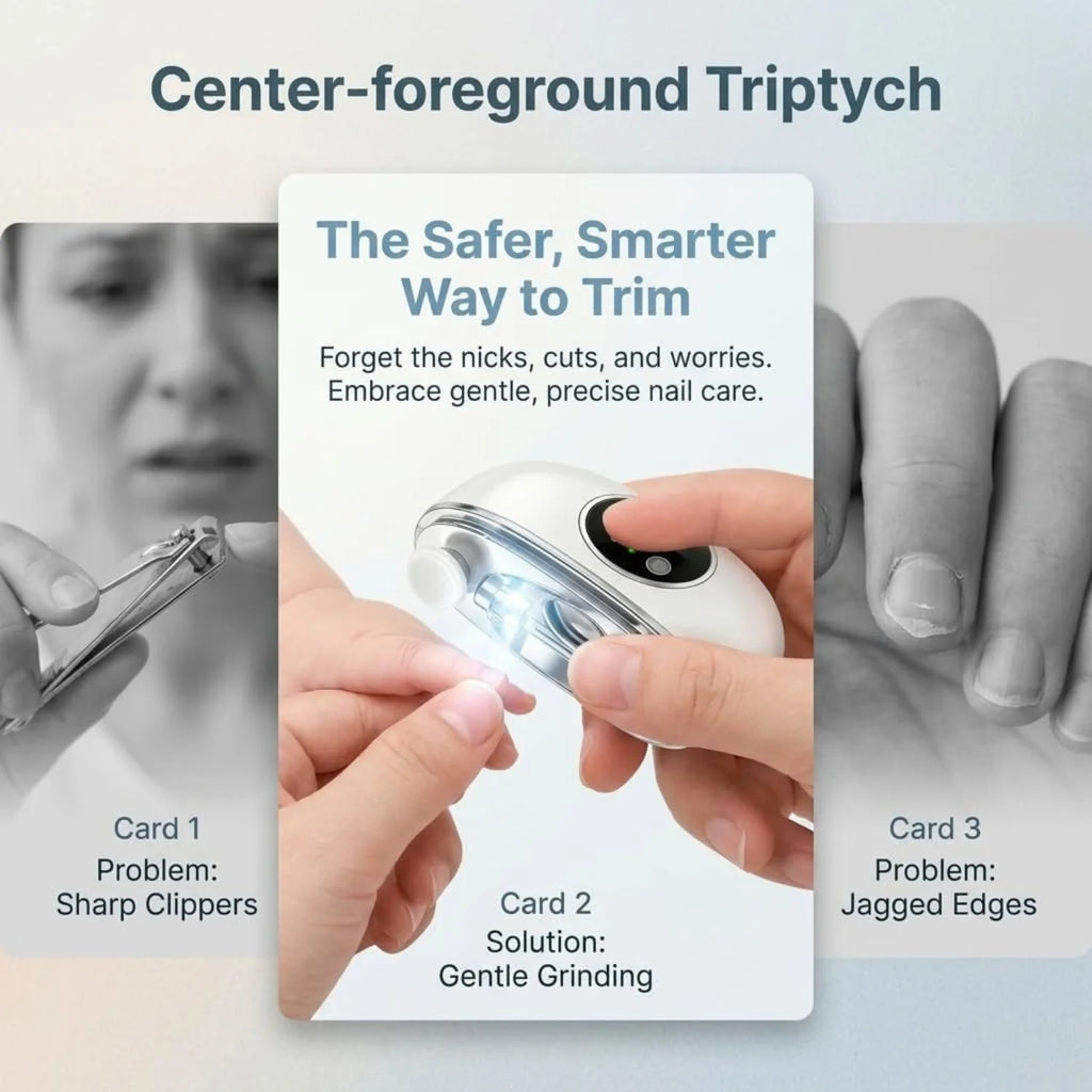 Automatic Nail Trimmer 3-in-1, Electric Clipper with Hidden Blade – image 4