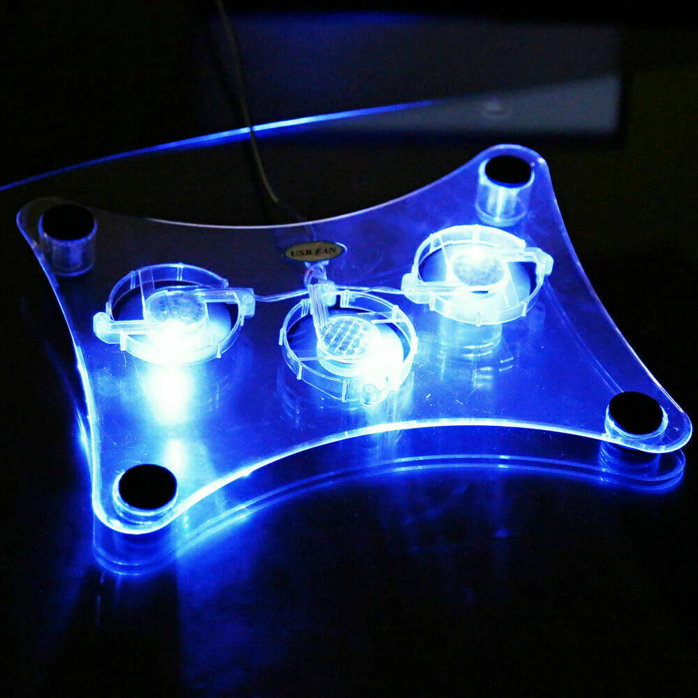 Laptop Cooling Pad with 3 Quiet LED Fans - USB Powered Notebook Stand – image 6