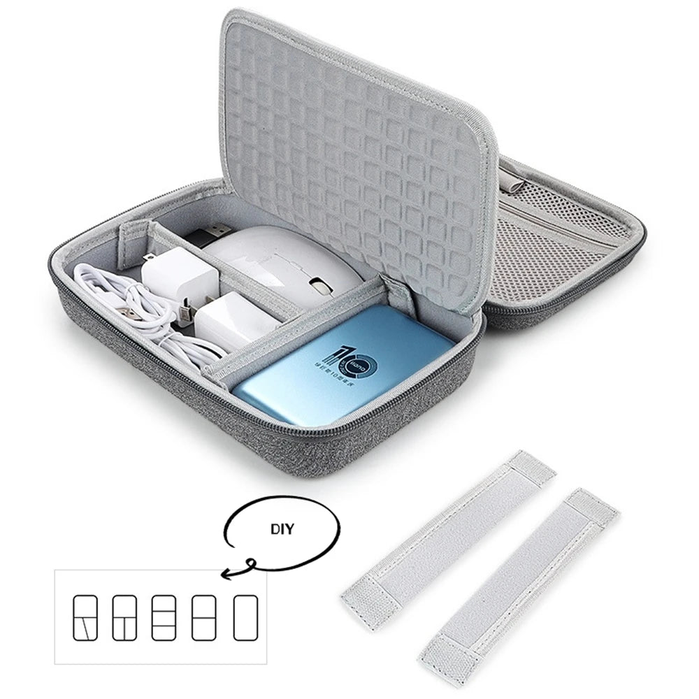Hard Shell Travel Electronics Organizer Case with Dividers – image 4