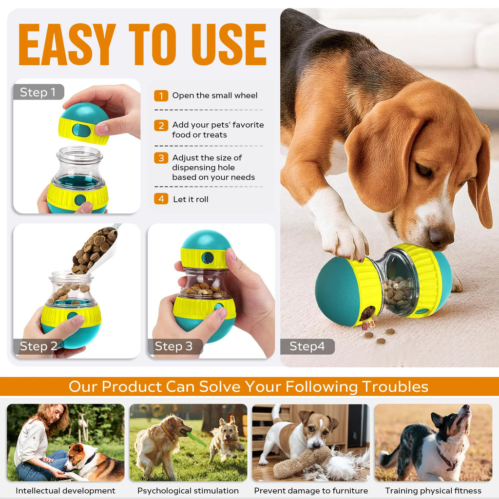 Treat Dispensing Dog Ball - Adjustable Slow Feeder Puzzle Toy – image 8