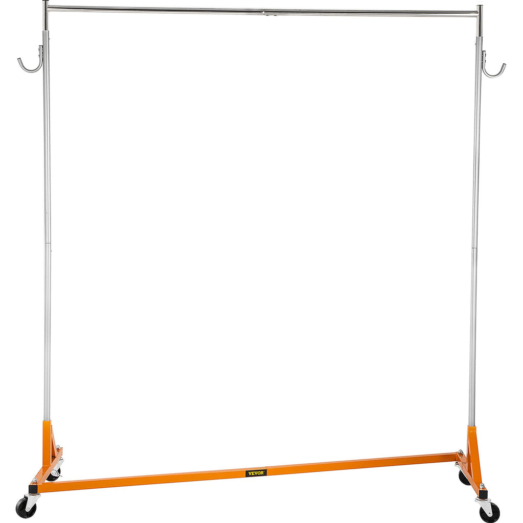 Z Base Garment Rack, Height-Adjustable Rolling Steel Clothing Rack – image 7