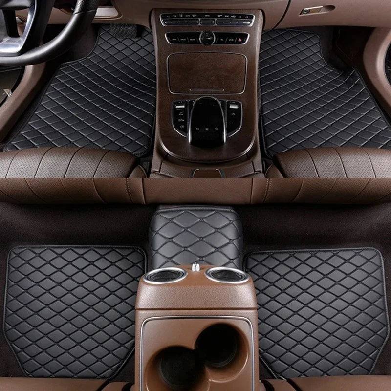 Car Floor Mats 5-Piece Universal PU Leather Waterproof Set