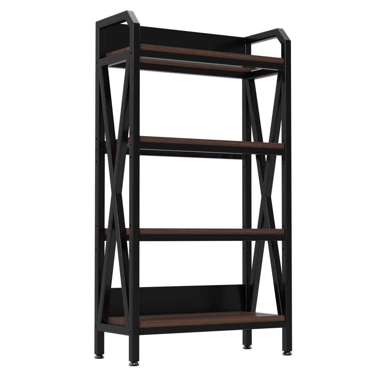Bakers Rack, 4-Tier Metal and Wood Kitchen Storage Shelf, 56 in – image 11