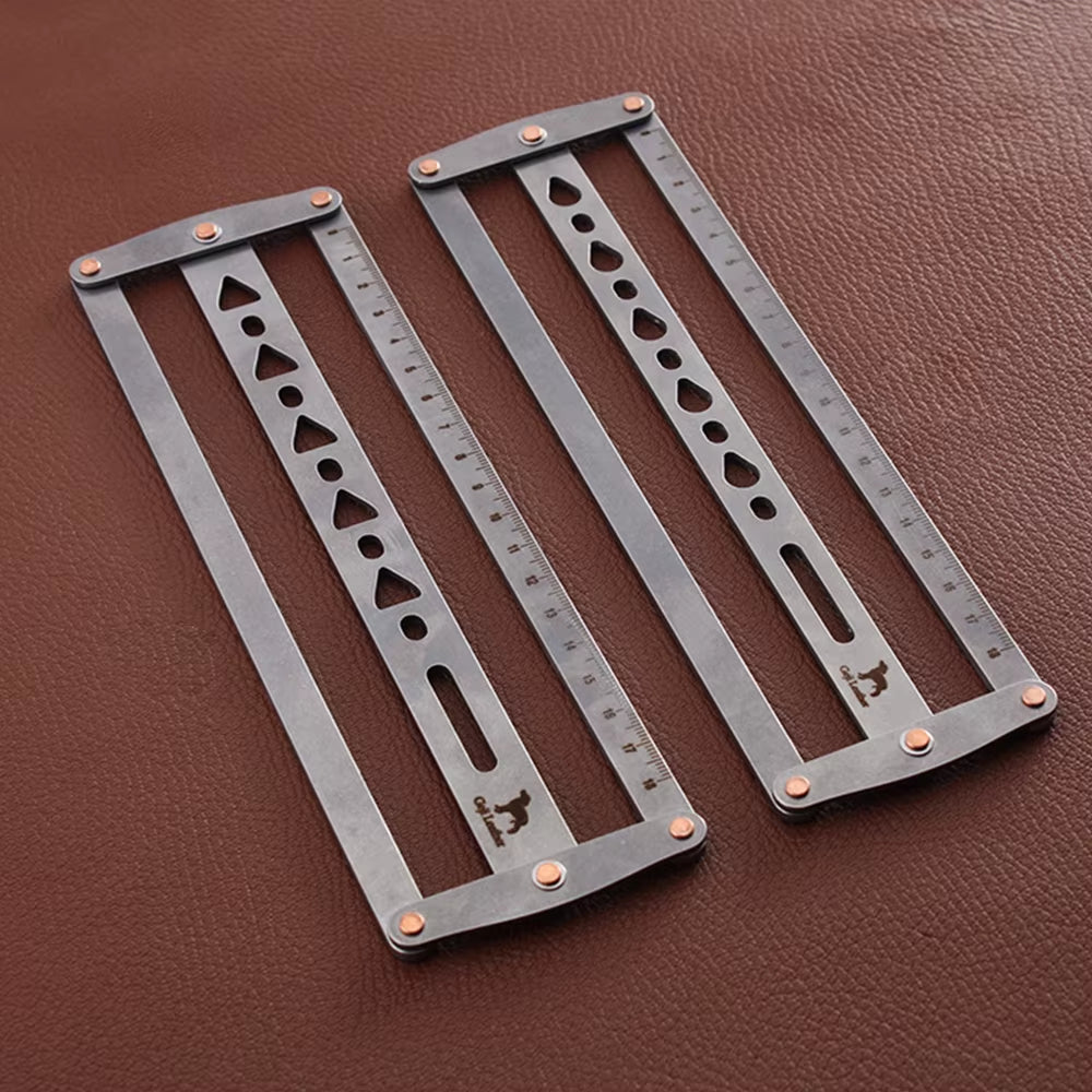 Stainless Steel Belt Hole Punch Spacing Ruler for Leathercraft – image 2