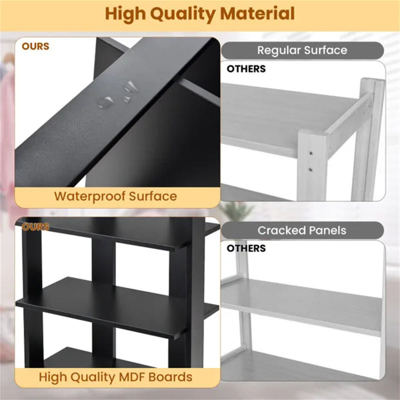 Shoe Rack, 7-Tier Double-Row with Adjustable Shelves, Black – image 6