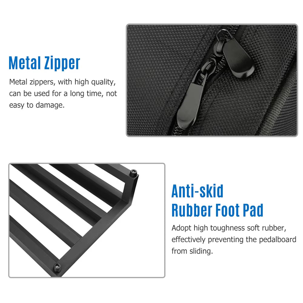 Aluminum Guitar Pedalboard with Padded Carry Bag – image 4